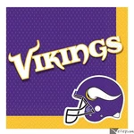 Amscan Minnesota Vikings 13" Football Square Paper Luncheon Napkins, 16 Ct, ... New. Price: $12.03.