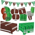 Gatherfun Football Party Supplies Kit Serve 24,INCLUDES Dinner Plates, Dessert New. Price: $40.73.