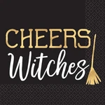Amscan Cheers Witches Beverage Paper Napkins - X 5", Black, 16 Pcs New. Price: $12.99.