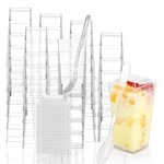 Easercy 50 Pack 3 Oz Square Mini Dessert Cups With Lids And Spoons Clear Dess... New. Price: $22.51.