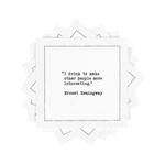 Five Star Funny Drinking Quotes White Cotton Cocktail Napkins 50 Luxury D... New. Price: $57.04.