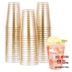 Oz Pack Gold Plastic Cups, Disposable 14-GLITTER-50 New. Price: $37.75.