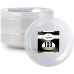 Exquisite Plastic Dinner Plates, 9 Inch, Clear, Disposable, 100 Count Set, Gr... New. Price: $30.17.