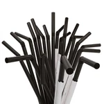 Paper Wrapped Plastic Flexible Drinking Straws - 7.75" 0.23" (250, Black) New. Price: $13.07.