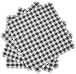 Cocktail Napkins 3-PLY 80PCS Black And White Gingham Disposable Paper Be New. Price: $20.99.
