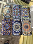 Vancasso Simi 6-PIECE Ceramic Salad Snack Plates Set 8.5 Inch, Multicolor Used. Price: $40.00.