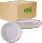 Eco Products Compostable Vanguard 10" Paper Plates, Case Of 500, Disposable Wh New. Price: $100.78.
