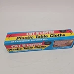 Vintage Cut Cover Plastic Table Cloth 4FT X 30FT Picnic Classic Red White New. Price: $12.88.