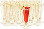 Matana 24 Glitter Gold Champagne Flutes Plastic Glasses 5OZ, Reusab... New. Price: $25.04.
