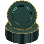 Hioasis 60PCS Green Plastic Plates - And Gold Disposable Dinnerware Wit... New. Price: $36.64.