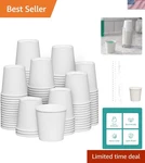 Roll Rim 4 Oz White Disposable Cups Eco-friendly Hot Drink Solution, 300 Count New. Price: $28.99.