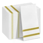 Biocean 100 Napkins Disposable Guest Towels Linen-feel Pack, Gold New. Price: $17.58.