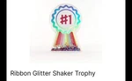 12- Garven 3D #1 Ribbon Glitter Shaker Trophy Award Birthday Easter Brand New!. Price: $15.00.