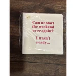 Caspari Cocktail Beverage Paper Napkins 18-CT White Pink- Fun Girls Weekend Wine New. Price: $7.79.