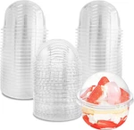 Jnnzzggu 50 Pack 9 Oz Clear Plastic Dessert Cups With Dome Lids,no Hole Disposab New. Price: $28.55.