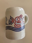 City Of Chicago Windy Football Baseball Sailing Art Vintage Mug 1983 Cup Used. Price: $11.00.
