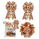 Alibbon 2PCS Fall For Wreaths, Thanksgiving Bows, Leaves Pumpkin New. Price: $17.38.