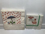 Vtg American Greetings Ziggy New Year Auld Lang Syne & Valentines Napkins 2 Pcks. Price: $15.96.