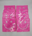 Lot Of 10 Rainbow Vibes Pink Star Eyes Smiley Face Luncheon Napkins 16 Ct Party New. Price: $14.99.
