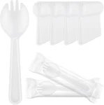 Plastic Sporks, 100PCS 4.5"X1.3" Disposable Duty Heavyweight New. Price: $17.53.