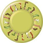 3 Packs Of 8 Count Paper Dessert Plates, Crazy Christmas Stockings, Green Inch New. Price: $15.99.