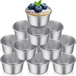 Geiserailie 10 Pieces Individual Flan Molds Egg 2.6 X 1.3 Inch, Silver New. Price: $18.98.