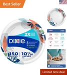 Large Paper Plates, 10 Inch, 150 Count, 2X Stronger*, Microwave-safe, Soak-pr... New. Price: $30.82.