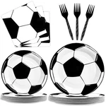 Zbyqdho Soccer Birthday Party Decorations Supplies, Plates And Napkins... New. Price: $17.76.
