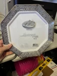 Lillian Lacetagon 11" Silver Edge Plastic Plates Premium Heavy Weight - 10CT.!!! New. Price: $7.20.