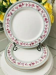 Graces Teaware Spring Bunny Easter 4 Floral Rose Dinner Plate Set You Pick Color New. Price: $105.51.