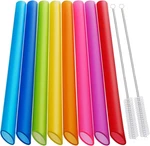 Angled Tips 8 Pcs Reusable Boba Straws & Smoothie - Multi Colors Jumbo New. Price: $13.95.