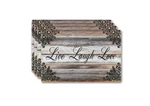 Popular Home Live Laugh Love Plastic Placemats, Set Of 4, New. Price: $28.88.