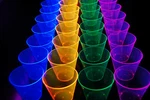 100CT Uv Blacklight Reactive 9OZ Party Cups + 5 Balloons Glow New. Price: $37.95.