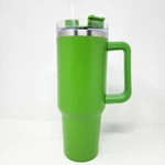 New Stainless Steel Big 40OZ Lime Insulated Hot/cold Tumbler Cup W/handle +straw. Price: $17.05.