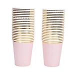 Geeklife Gold Paper Cups With Metallic Border Disposable 40 Pink New. Price: $24.25.