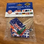 Beistle International Flag Picks, 2.5", 50 Multicolored New. Price: $10.45.