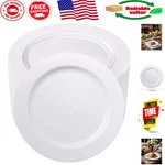 Elegant Glossy White Plastic Plates - 100 Count, Ideal For Weddings & Birthdays New. Price: $69.99.