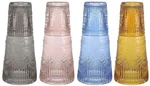 Elle Decor Bedside Water Carafe With Tumbler Set 33-OUNCE, Pink/amber/gray/blue New. Price: $29.99.