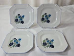 Flower Garden R6782 Salad Plate Madeinjapan Floral Design W/ Blue Trim Set OF4 Used. Price: $32.99.