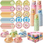 300 Pcs Disposable Tea Party Supplies Vintage Floral Paper Cups With Hand... New. Price: $61.74.