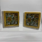 Coasters That Cocktail Crystal Clear Acrylic Set 4 + Holder/napkins Used. Price: $9.50.