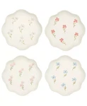 Haven Floral Scalloped Salad Plates 9 In. Set Of 4 New. Price: $44.99.