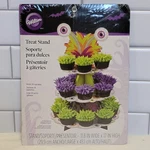 Wilton Eyeball Halloween Treat Stand Cupcake Holder Display Party Orange Green New. Price: $9.95.