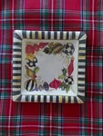 Mackenzie-childs Deck The Halls Salad Dessert Paper Plates With Courtly Check New. Price: $24.00.