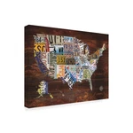 Trademark Fine Art Wrapped Canvas Wall - Masters Usa License Plate New. Price: $52.61.