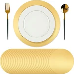 100 Pcs Gold Round Paper Placemats Decorative Disposable Table New. Price: $36.76.