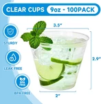 100 Clear Plastic Cups 9OZ Disposable Party Tumblers Wedding Drink New. Price: $25.99.