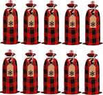 Suloli Christmas Burlap Wine Bags, 12 Pcs Jute Buffalo Count (pack Of 1), New. Price: $15.69.