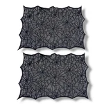 Set Of 2 Spiderweb Black Napkins Halloween Goth Home Decor Kitchen Dining Party New. Price: $13.19.