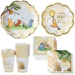 Honey Bear 78 Pc Baby Shower Plates Cups Napkins 16 Guests Party Set Kate Aspen New. Price: $35.99.